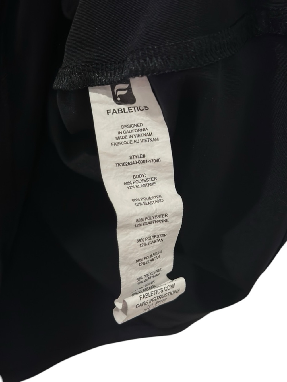 Fabletics Peggy Scoop Neck Racerback Tank Black Medium - Picture 7 of 7